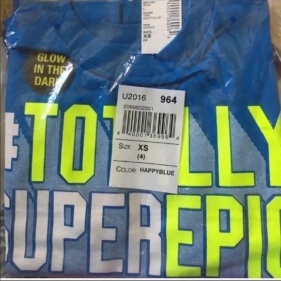 🏈NWT Boys Glow In the Dark Swagger Children’s Place Tee - Picture 2 of 4